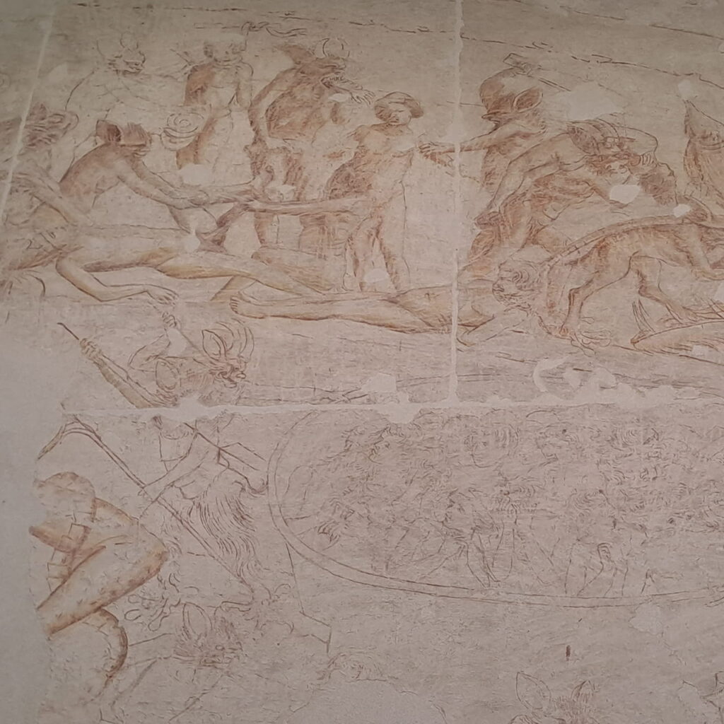 dessin préparatoire triomphe de la mort buffalmacco