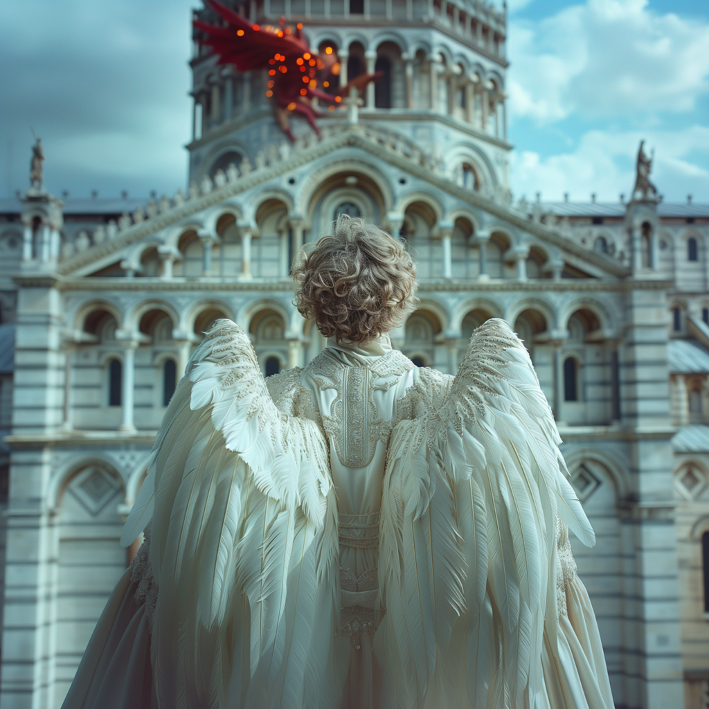 cathédrale de pise légende l'ange met le diable en fuite